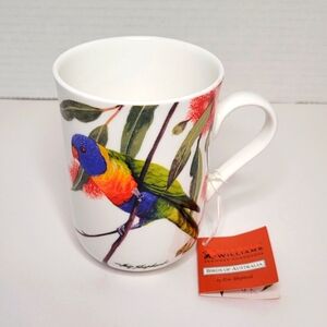 Maxwell Williams Birds of Australia Rainbow Lorikeets Bone China Mug Cup NWT